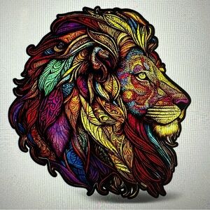 Crafthub Colorful Lion Wooden Puzzle NEW